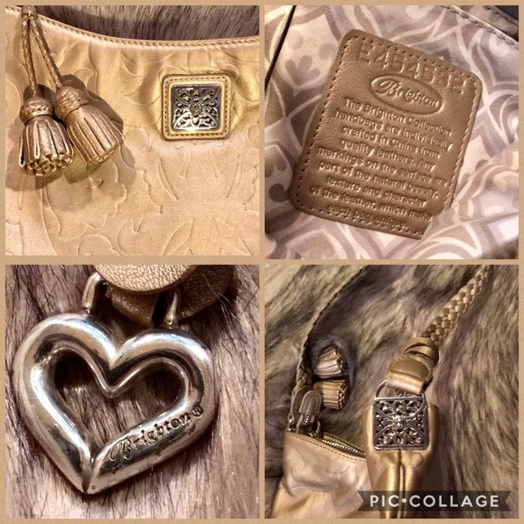 Brighton Nickel Embossed Bag with Braided Strap - Picture 7 of 7